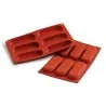 Stampo Silicone 6 Monoporzioni Savoiardi 127,5x47 mm SILIKOMART