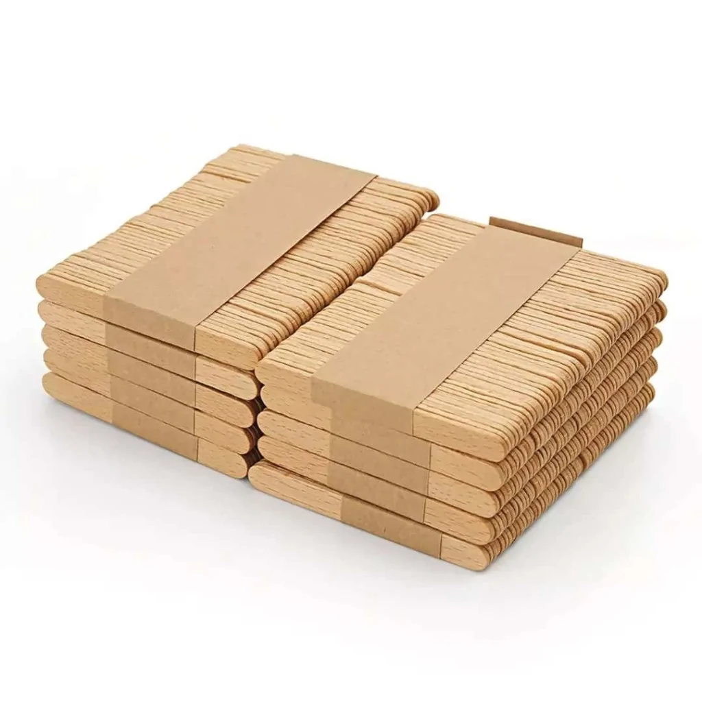 Set 500 Bastoncini in Legno Stecco Gelato Sticks 72x8 mm
