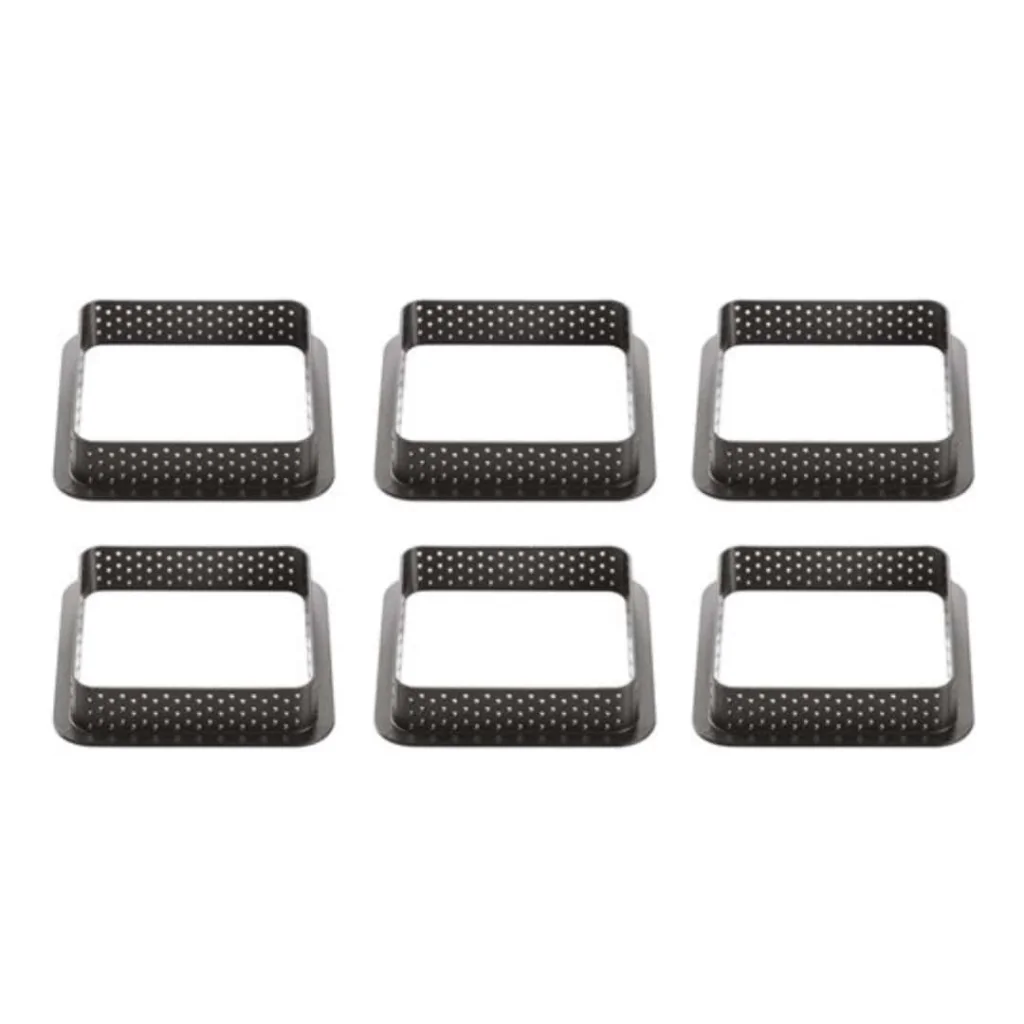 Kit Stampo Square con 6 Anelli Tarte Ring 8x8 cm SILIKOMART