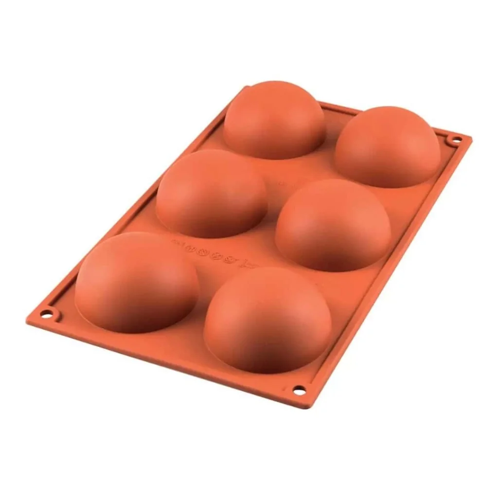 Stampo Silicone 6 Monoporzioni Semisfere 7x3,5 cm SILIKOMART
