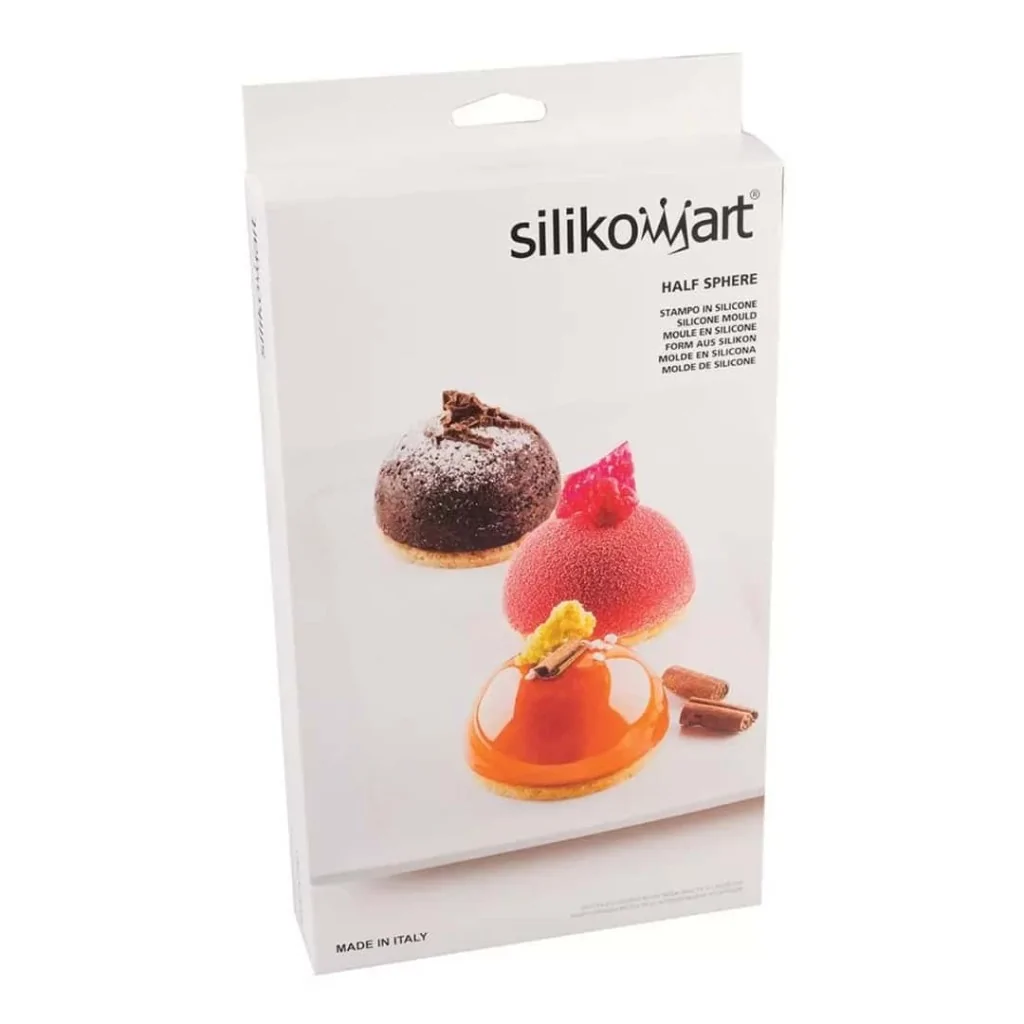 Stampo Silicone 6 Monoporzioni Semisfere 7x3,5 cm SILIKOMART