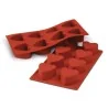 Stampo Silicone 8 Monoporzioni Cuore ø 65 h 35 mm SILIKOMART