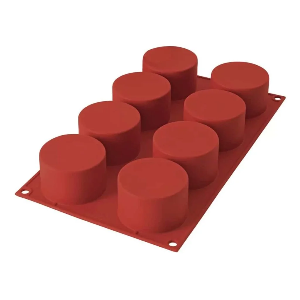 Stampo Silicone 8 Monoporzioni Cilindri 63x40 mm SILIKOMART
