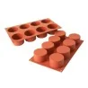 Stampo Silicone 8 Monoporzioni Cilindri 63x40 mm SILIKOMART