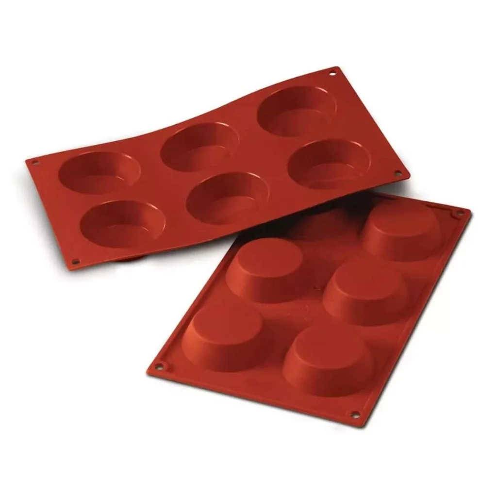 Stampo Silicone 6 Monoporzioni Tartellette ø 70x20 mm SILIKOMART
