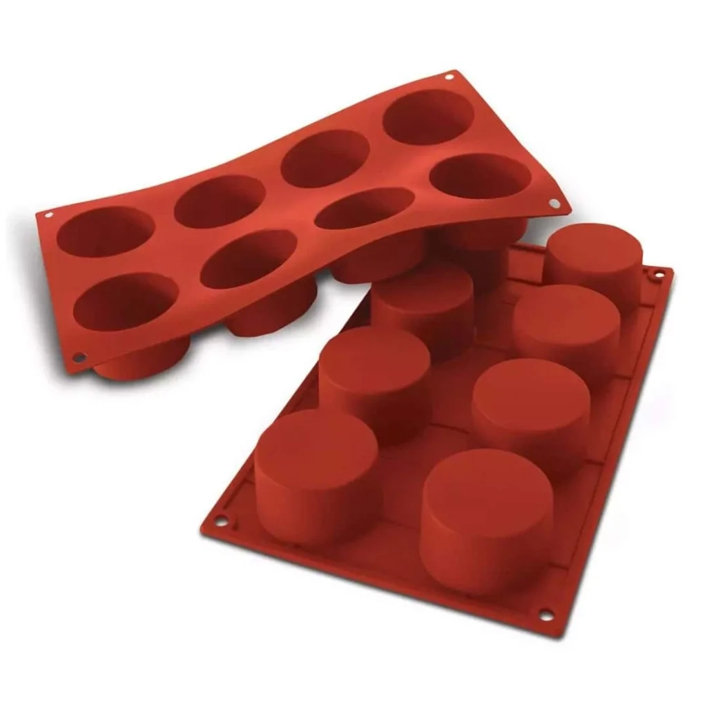 Stampo Silicone 8 Monoporzioni Cilindri 60x35 mm SILIKOMART