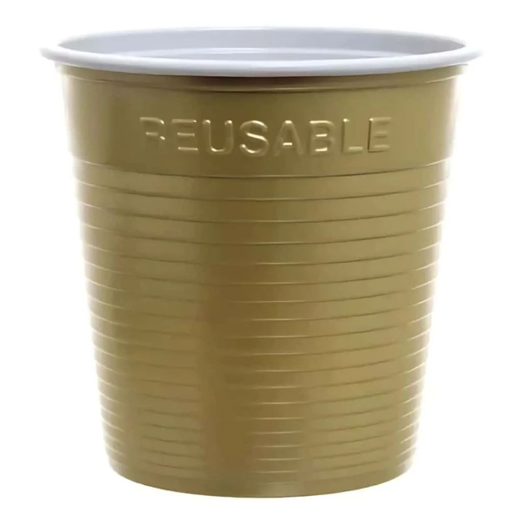 Bicchiere Bicolore Reusable Oro 230 cc DOPLA