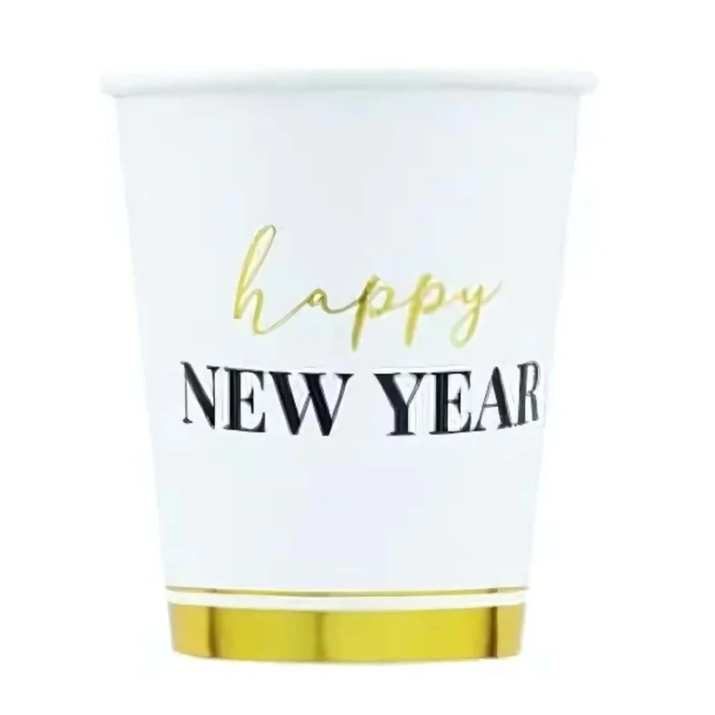 Bicchieri Happy New Year Orologio 250 cc 8 pz GIVI ITALIA