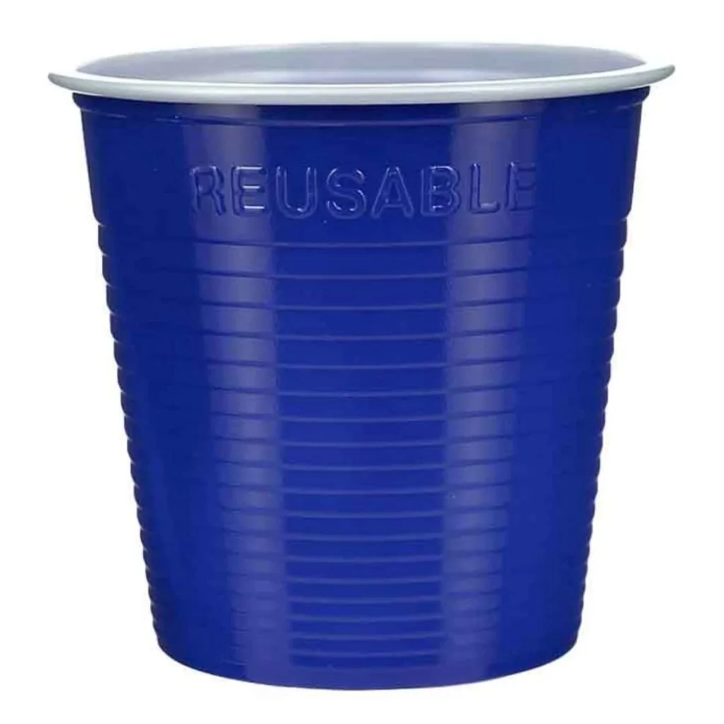 Bicchiere Bicolore Reusable Blu 230 cc DOPLA