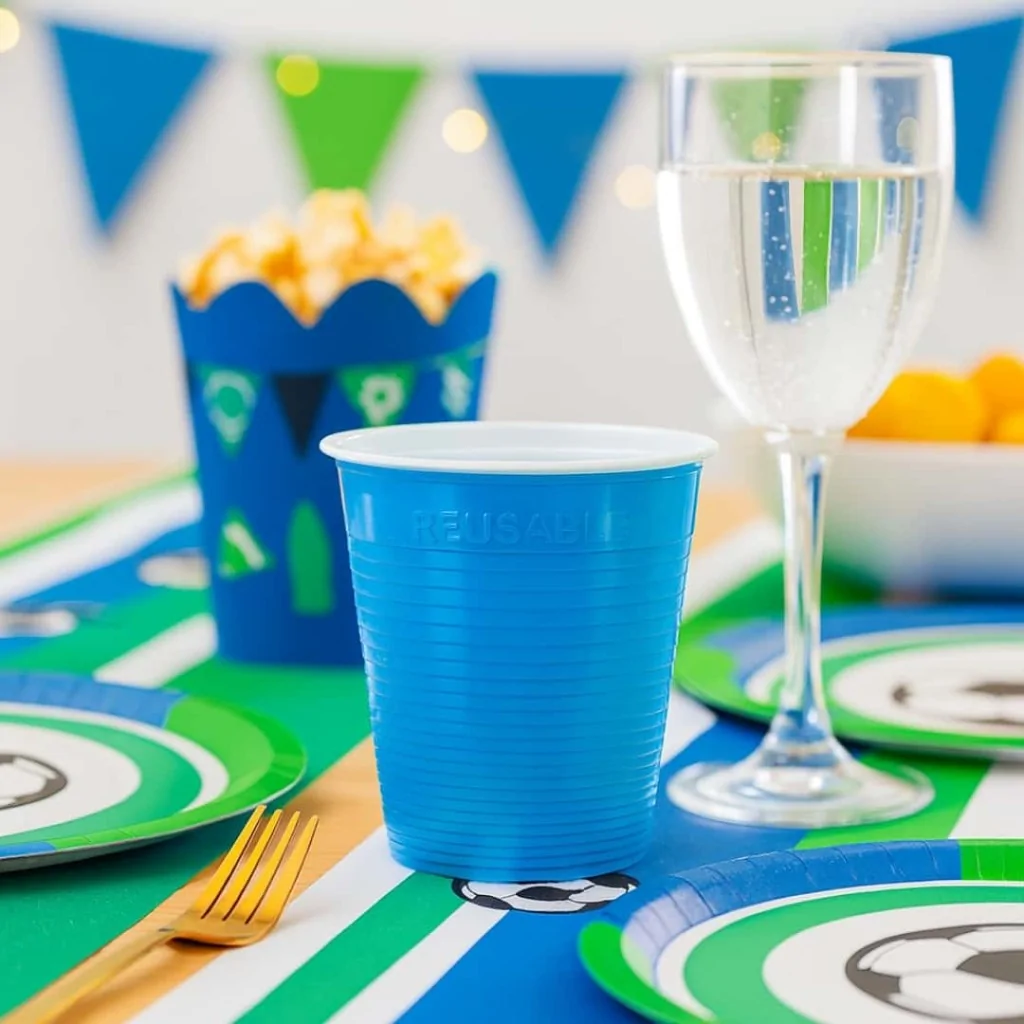 Bicchiere Bicolore Reusable Turchese 230 cc DOPLA