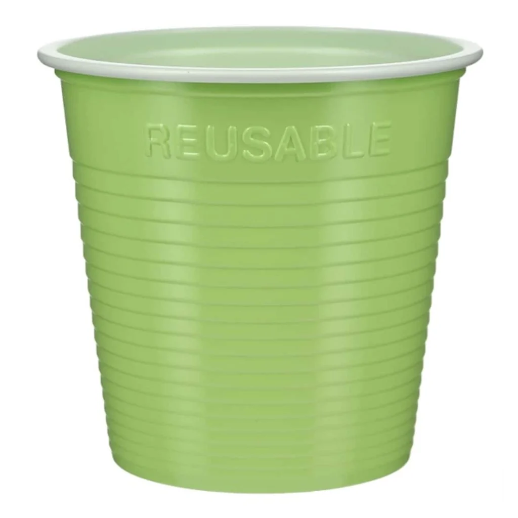 Bicchiere Bicolore Reusable Verde Acido 160 cc DOPLA