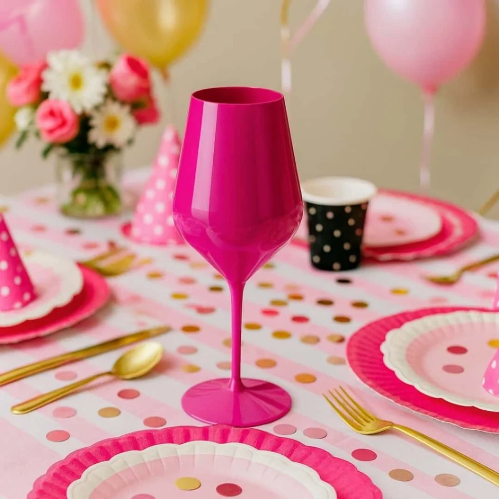 Calice Vino Cocktail Infrangibile Rosa 470 cc GOLD PLAST