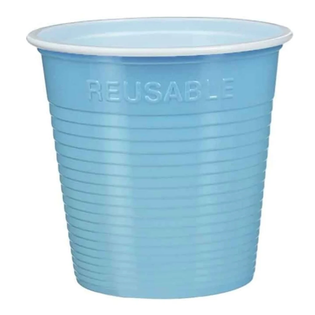 Bicchiere Bicolore Reusable Azzurro 230 cc DOPLA