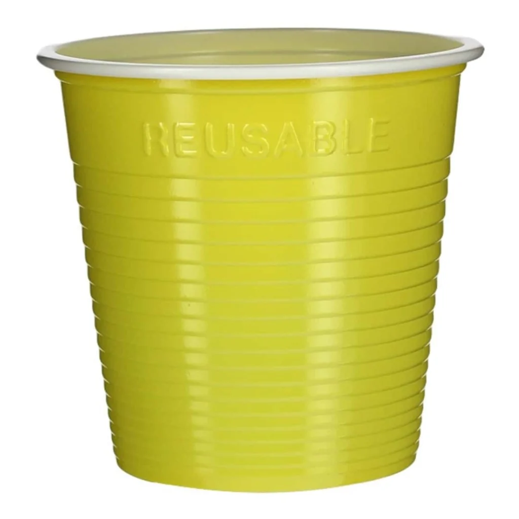 Bicchiere Bicolore Reusable Giallo 230 cc DOPLA