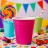Bicchiere Bicolore Reusable Fucsia 160 cc DOPLA