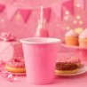 Bicchiere Bicolore Reusable Rosa 230 cc DOPLA