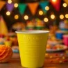 Bicchiere Bicolore Reusable Giallo 230 cc DOPLA