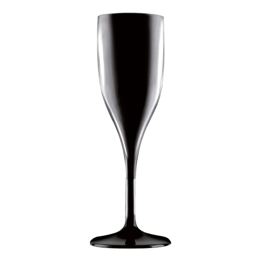 Calice Flute Infrangibile SAN Nero 150 cc GOLD PLAST