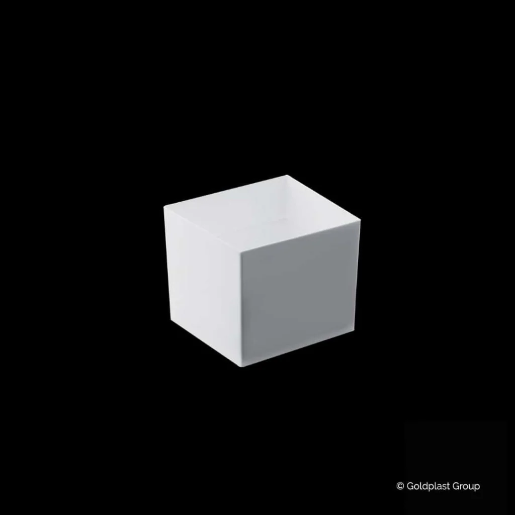Coppetta Cube Bianca 60 cc 15 pz GOLD PLAST