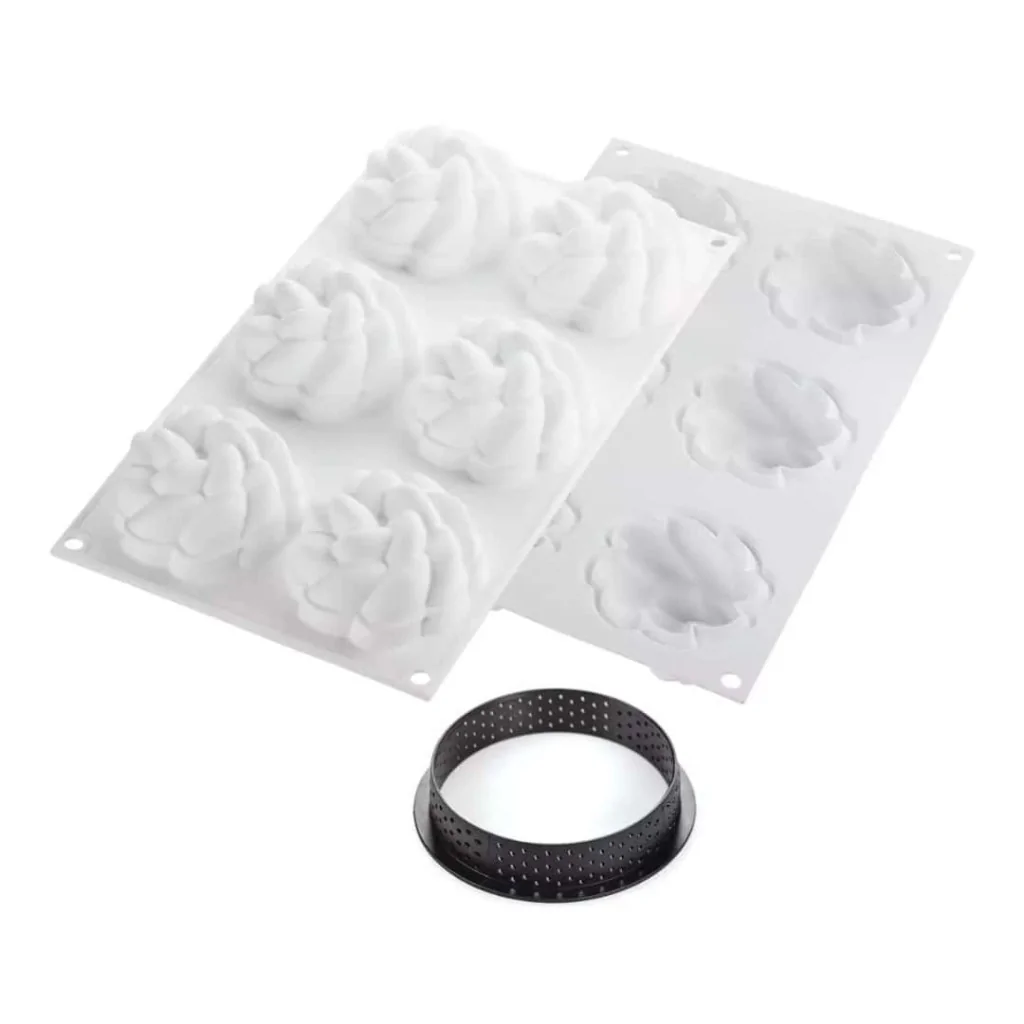 Kit Stampo Fleur con 6 Anelli Tarte Ring ø 8 cm SILIKOMART