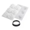 Kit Stampo Fleur con 6 Anelli Tarte Ring ø 8 cm SILIKOMART