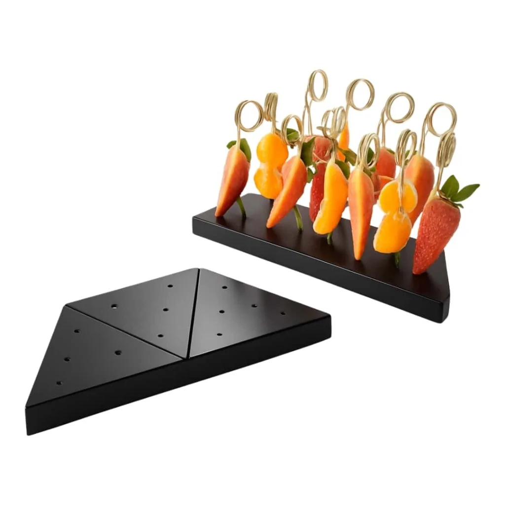 Set 3 Supporti Porta Spiedini Neri LEONE