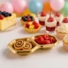 Vassoi Giro di Gusto 2 Scomparti Oro 50 pz 