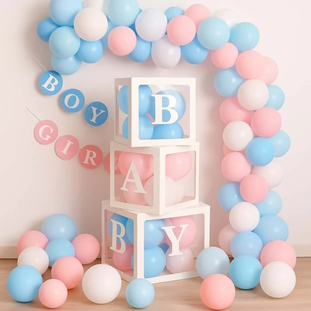 Set 4 Ballon Boxes Baby 30x30x30 cm GIVI ITALIA