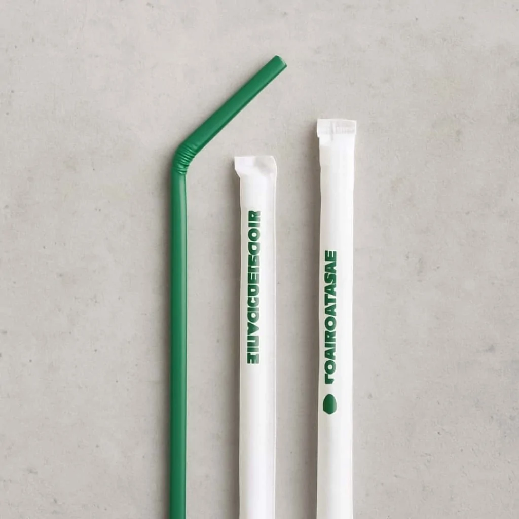 Cannucce Bio Verdi Imbustate 24 cm 400 pz IMBALLAGGI ALIMENTARI