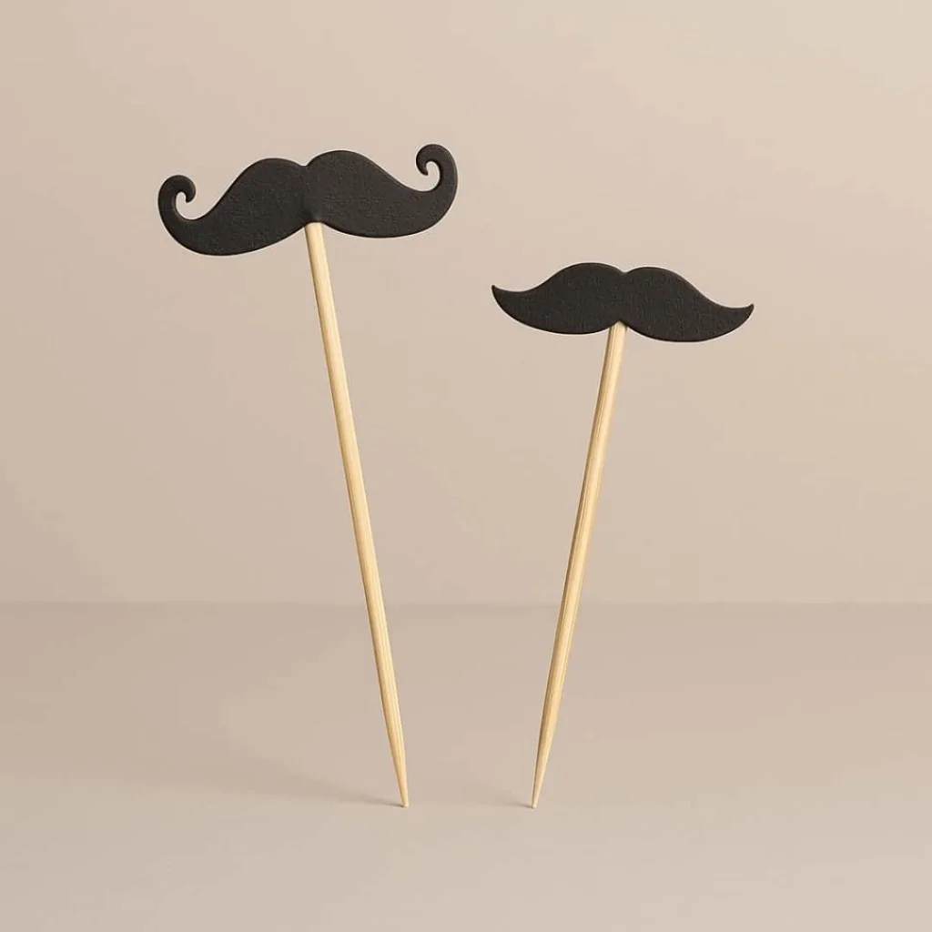 Spiedi Aperitivo Mustache Bamboo 12 cm 100 pz LEONE