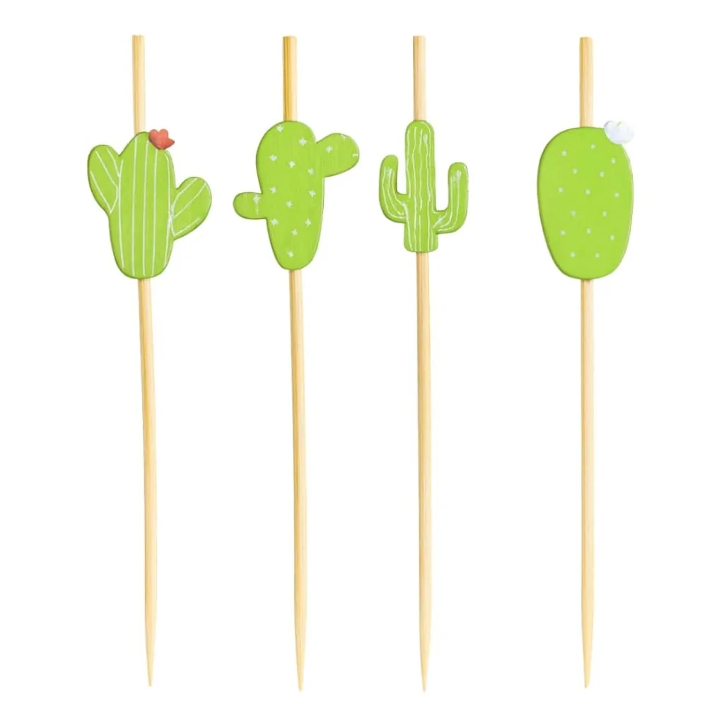 Spiedi Aperitivo Cactus Bamboo 12 cm 100 pz LEONE