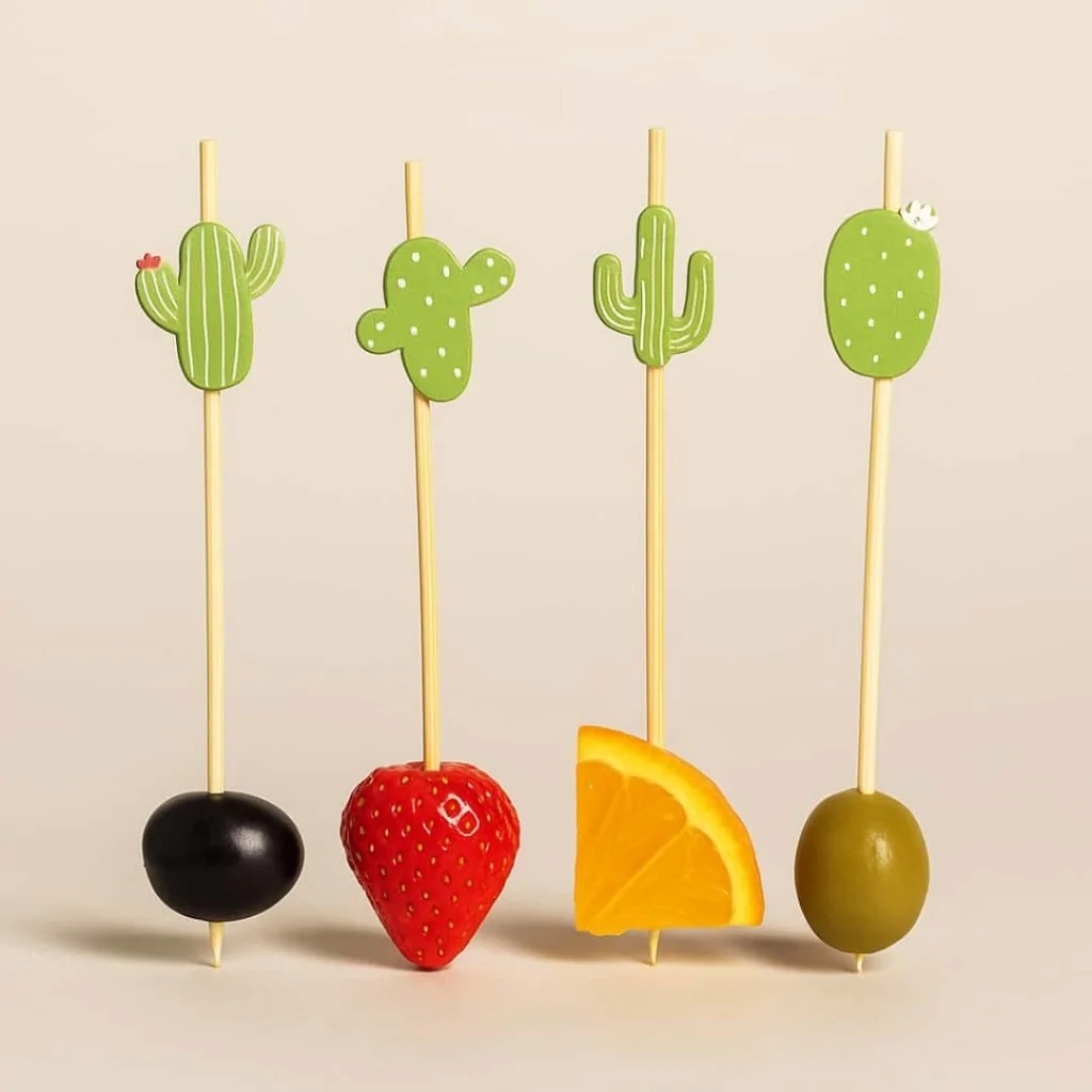 Spiedi Aperitivo Cactus Bamboo 12 cm 100 pz LEONE