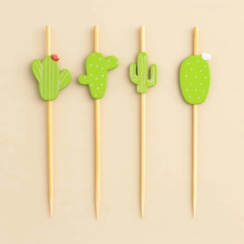 Spiedi Aperitivo Cactus Bamboo 12 cm 100 pz LEONE