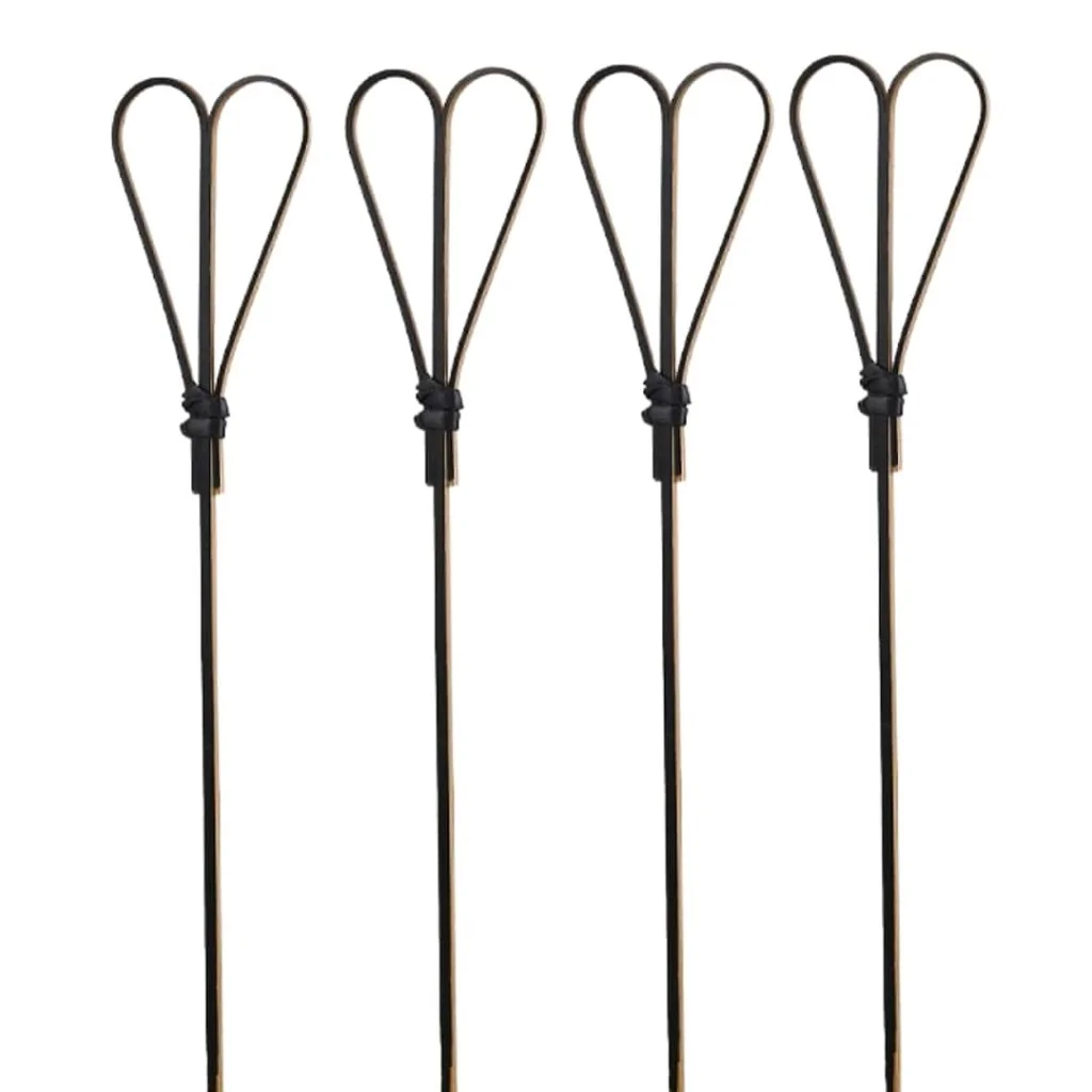 Spiedi Bamboo Cuore Neri 15 cm 100 pz LEONE
