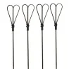 Spiedi Bamboo Cuore Neri 15 cm 100 pz LEONE