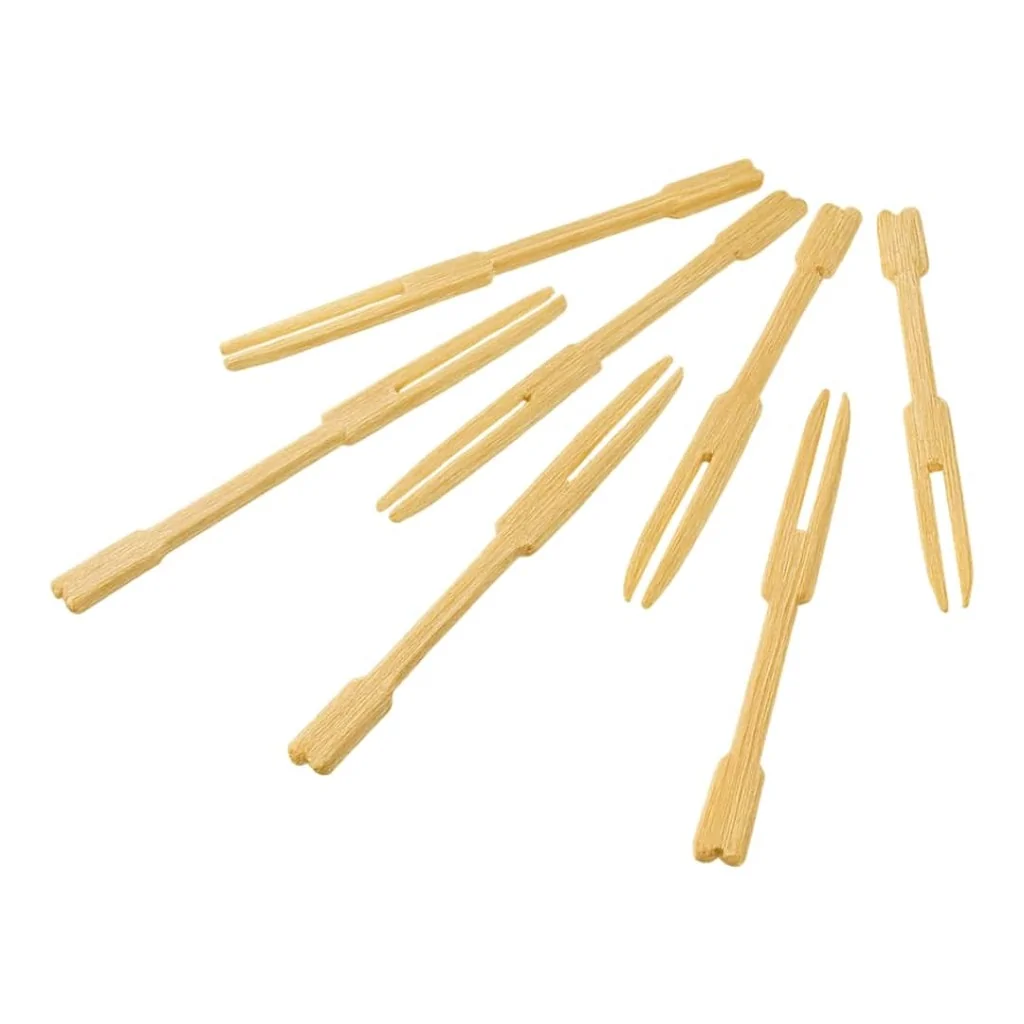 Forchettine Bamboo Legno 9 cm 100pz LEONE