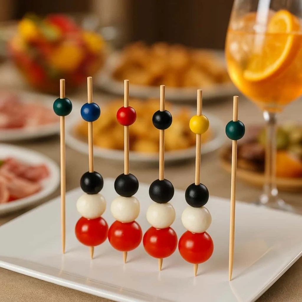 Spiedi Aperitivo Sfera Bamboo 15 cm 100 pz LEONE