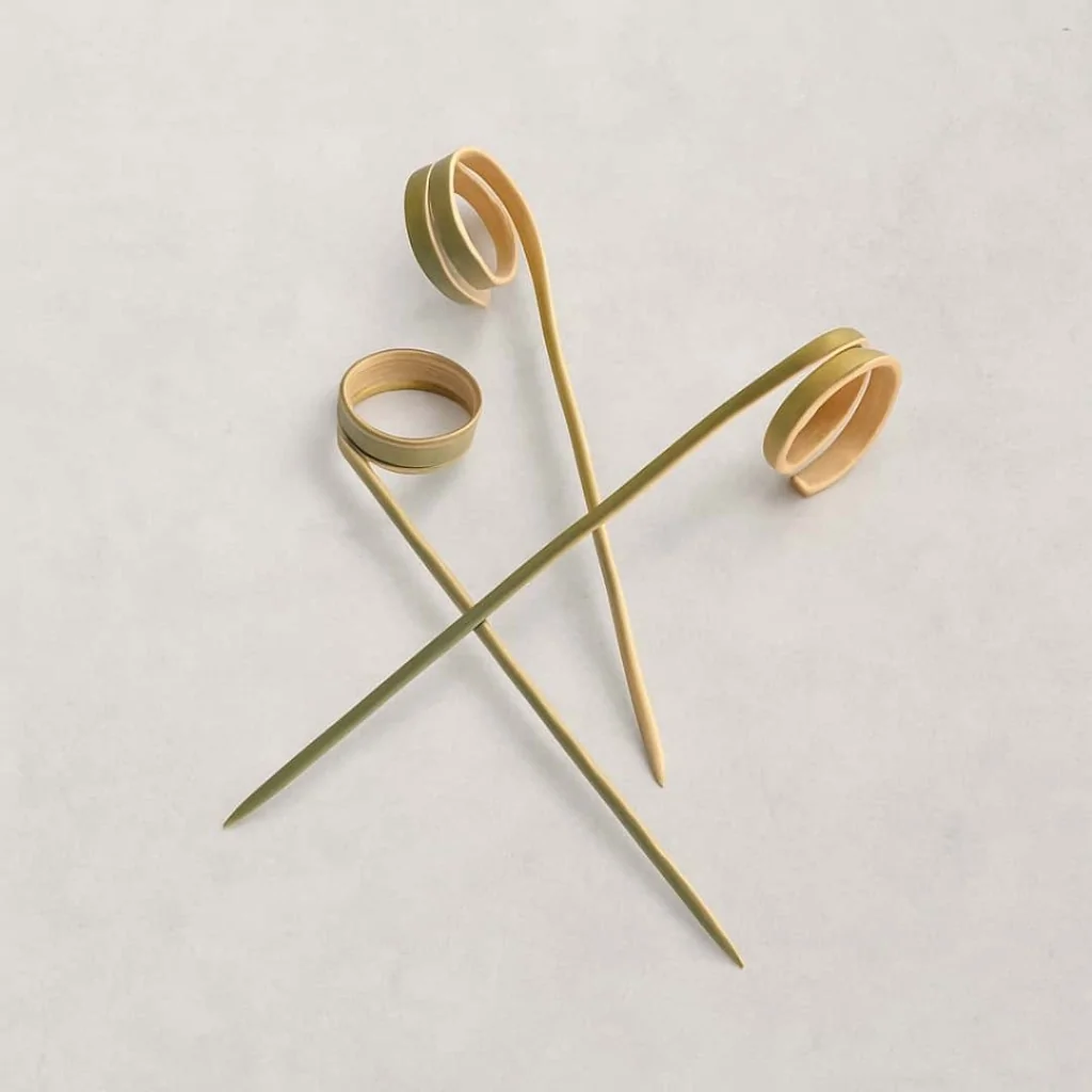 Spiedi Aperitivo Ricciolo Bamboo 12 cm 100 pz LEONE