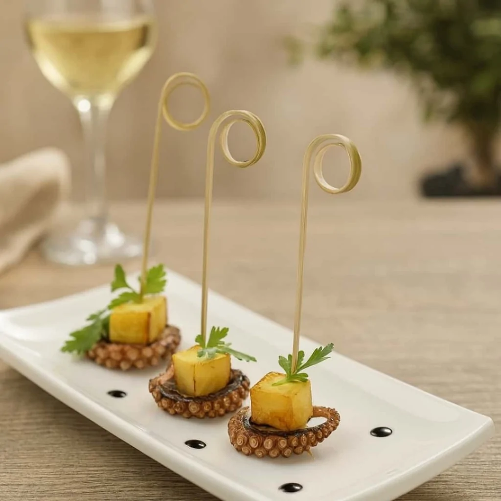 Spiedi Aperitivo Ricciolo Bamboo 12 cm 100 pz LEONE