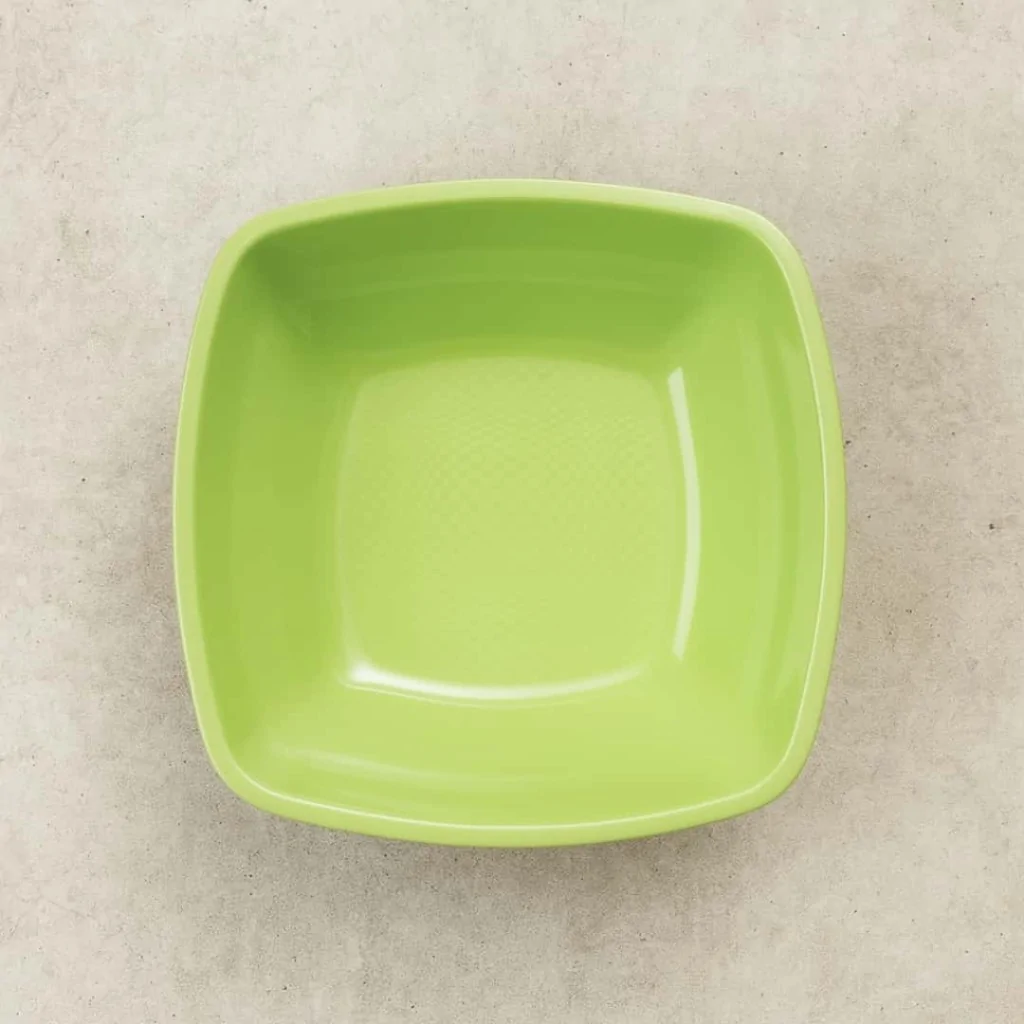 Piatti Fondi Square Verde Acido 18x18 cm 12pz GOLD PLAST