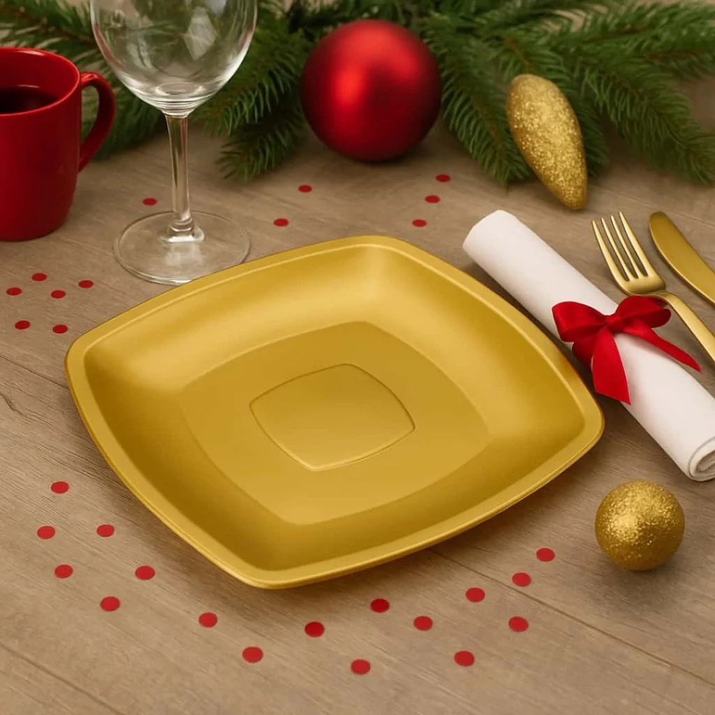 Sottopiatti Piani Square Oro 30x30 cm 12 pz GOLD PLAST
