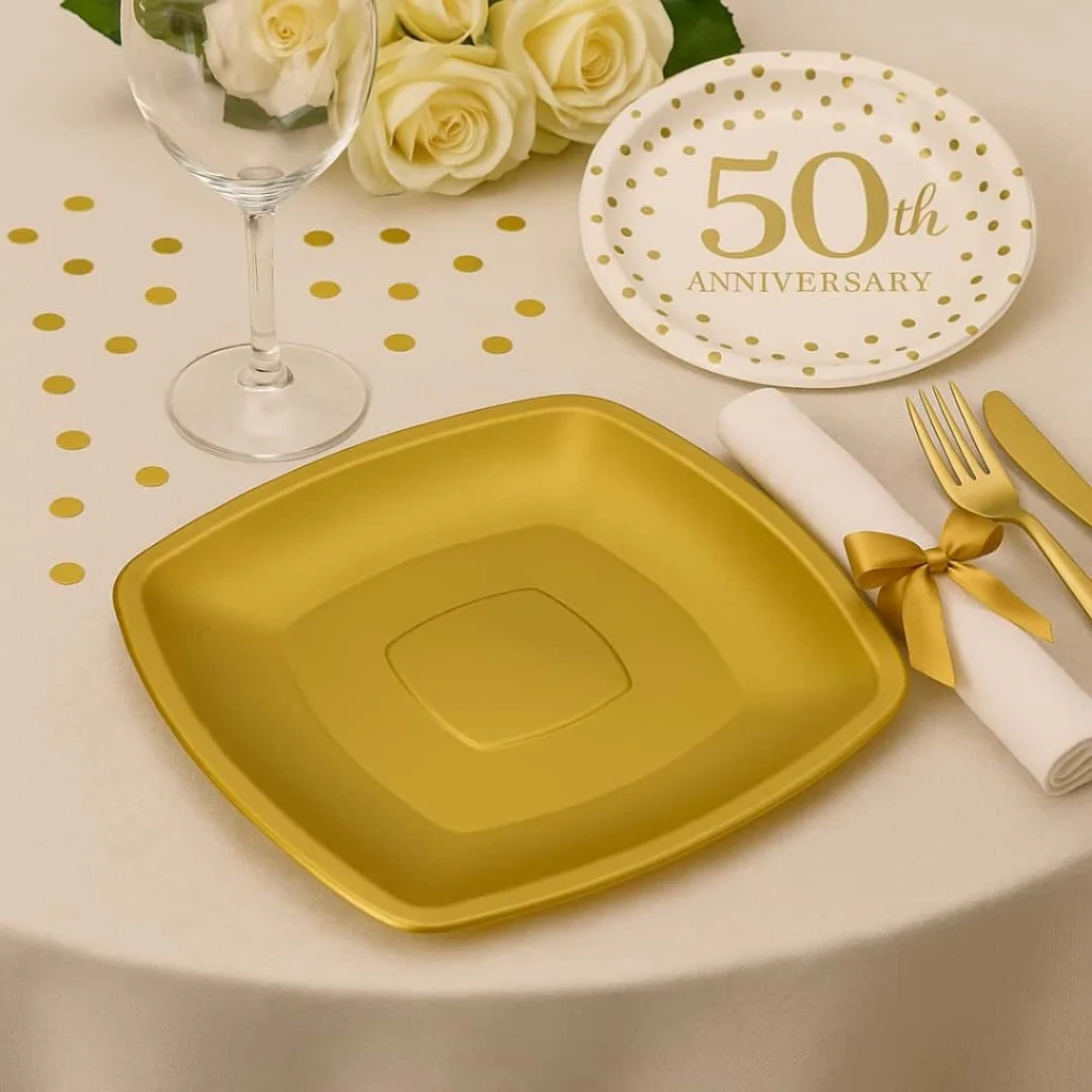 Sottopiatti Piani Square Oro 30x30 cm 12 pz GOLD PLAST