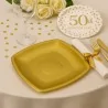 Sottopiatti Piani Square Oro 30x30 cm 12 pz GOLD PLAST