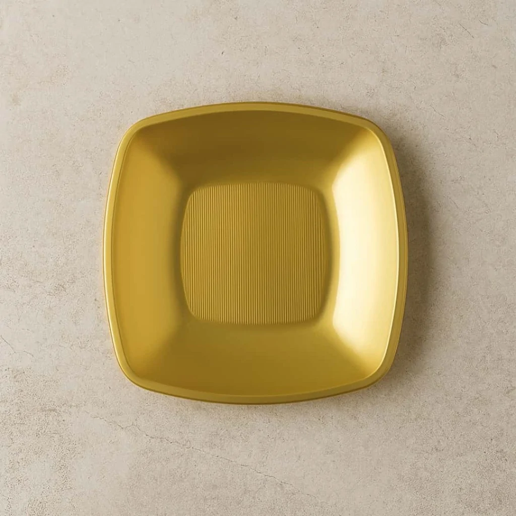 Piatti Fondi Square Oro 18x18 cm 12 pz GOLD PLAST