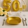 Piatti Fondi Square Oro 18x18 cm 12 pz GOLD PLAST