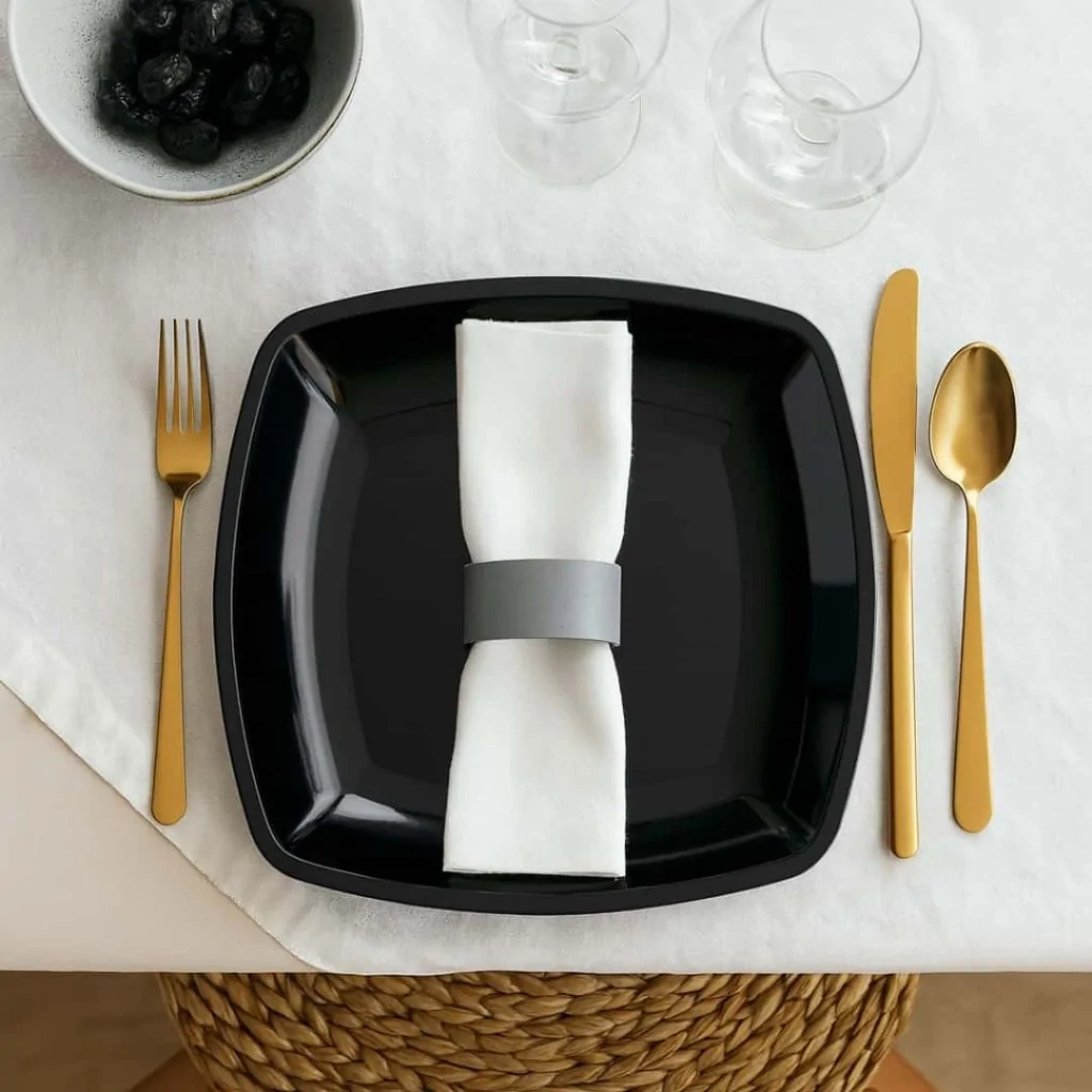 Sottopiatti Piani Square PS 30x30 cm 12pz GOLD PLAST