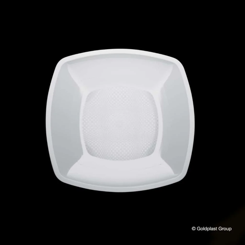 Piatti Dessert Square PP 18x18 cm 25pz GOLD PLAST