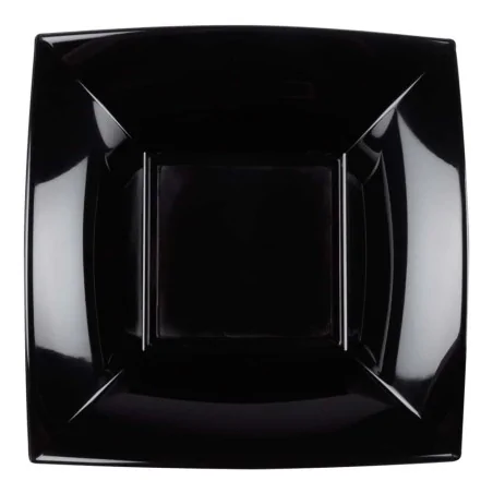 Piatti Fondi Quadrati Nice Neri 18x18 cm 15 pz GOLD PLAST