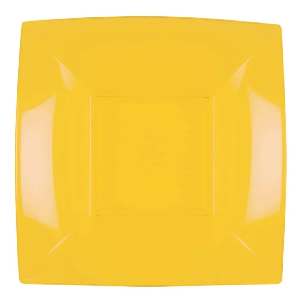 Piatti Fondi Quadrati Nice Giallo Mango 18x18 cm 15 pz GOLD