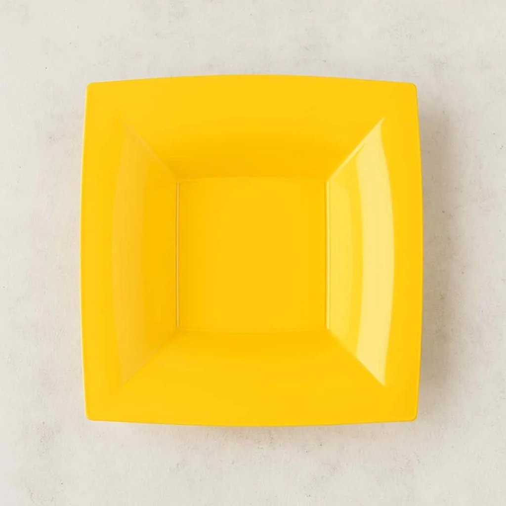 Piatti Fondi Quadrati Nice Giallo Mango 18x18 cm 15 pz GOLD